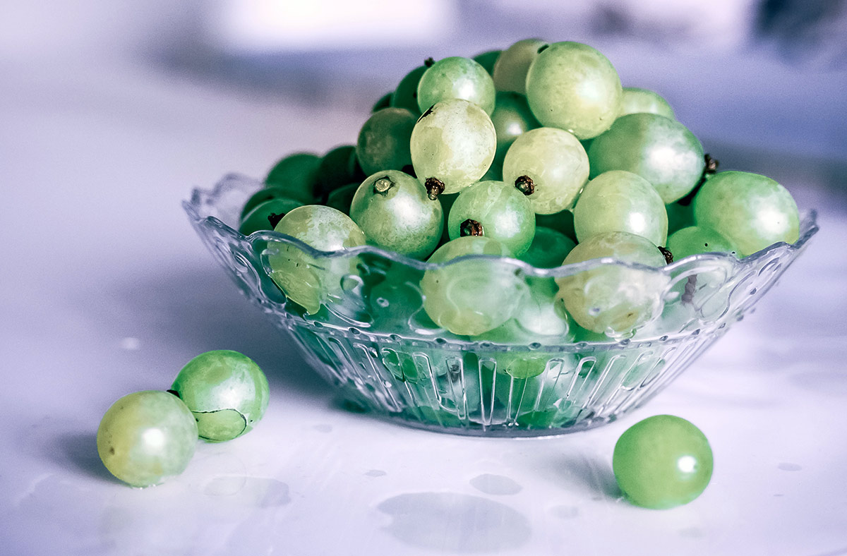 Uvas en cuencos