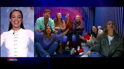 Presentadora y concursantes de Gran Hermano VIP 2023.