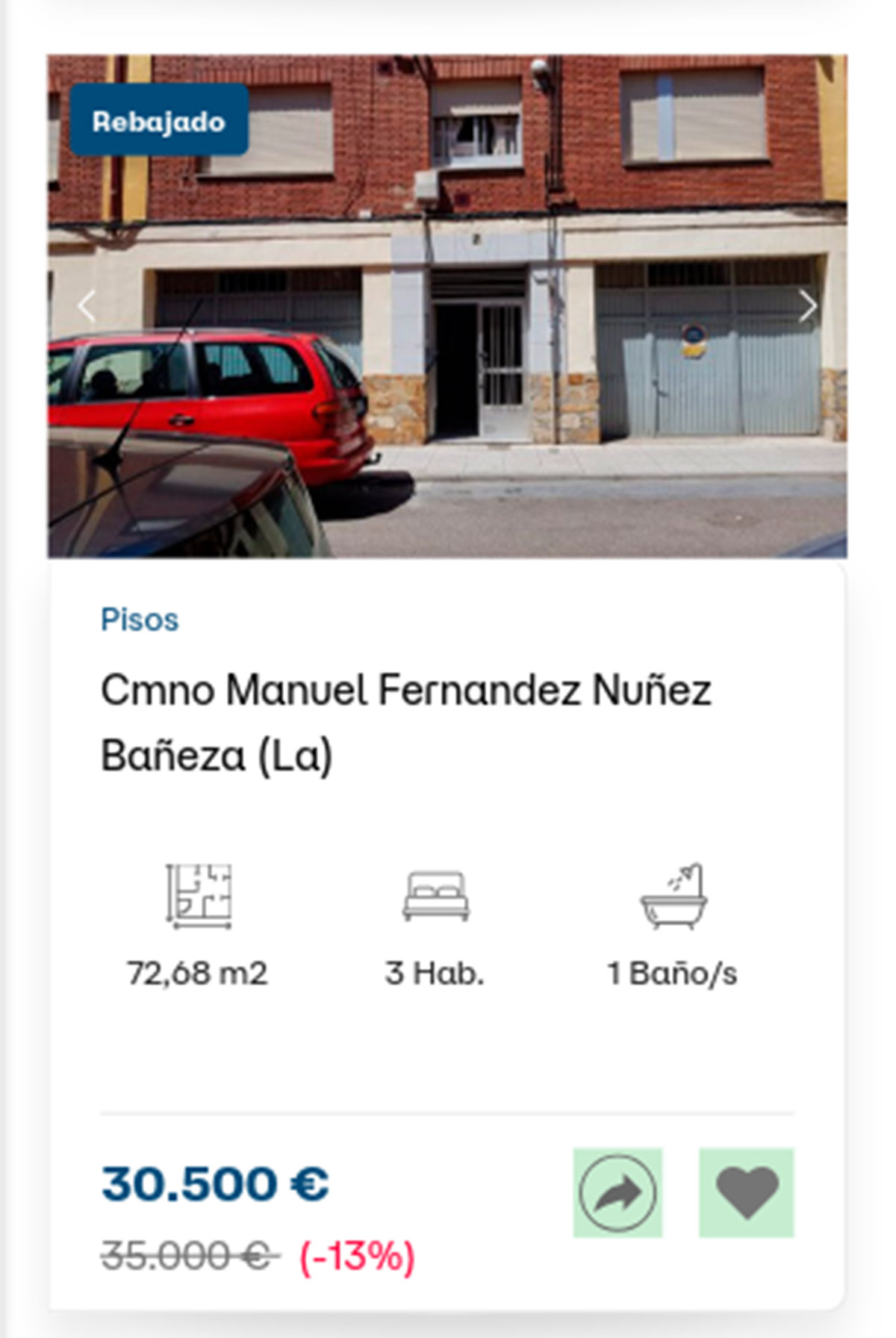 Piso a la venta de Diglo por 30.500 euros