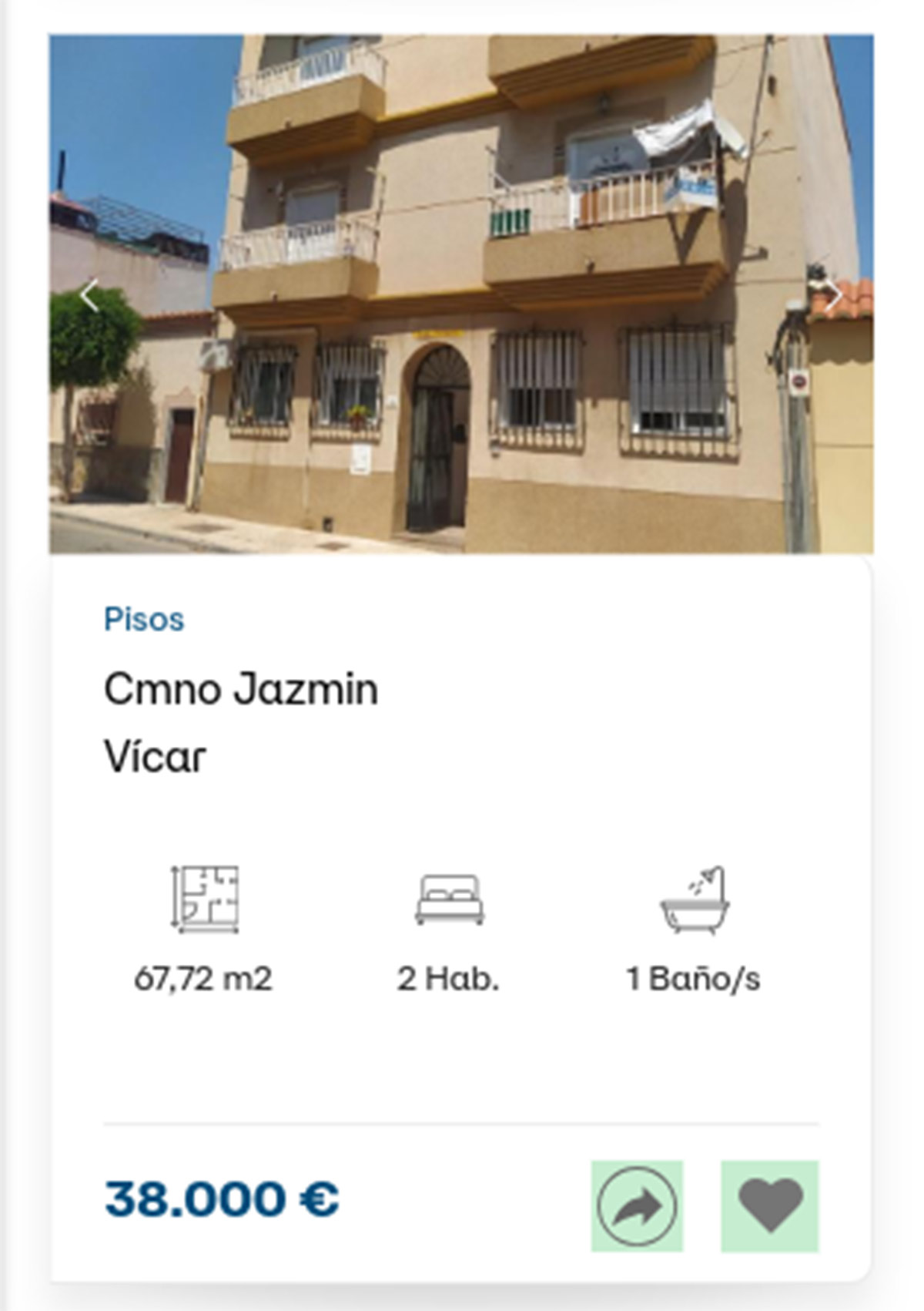Piso a la venta de Diglo por 38.000 euros