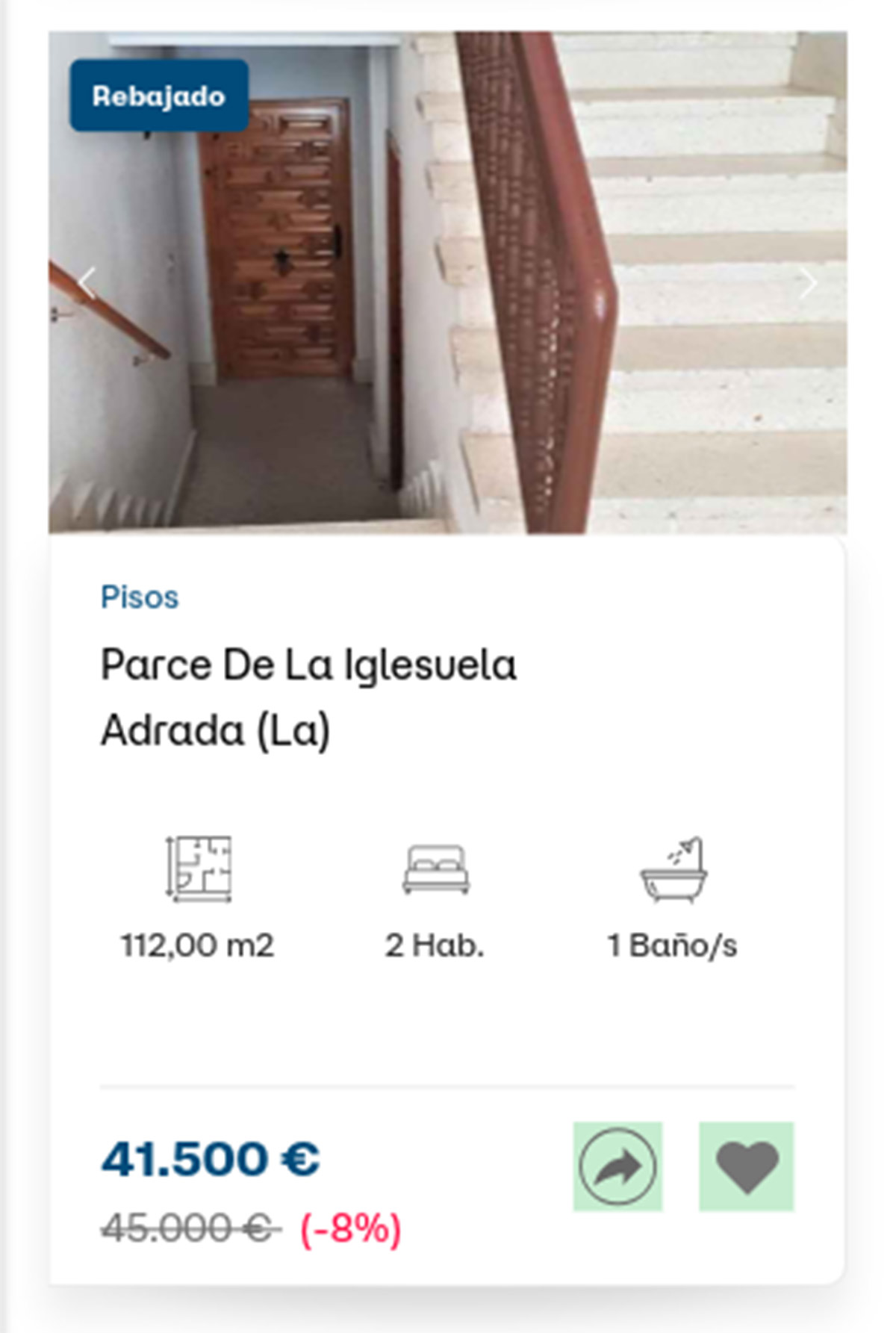 Piso a la venta de Diglo por 41.500 euros