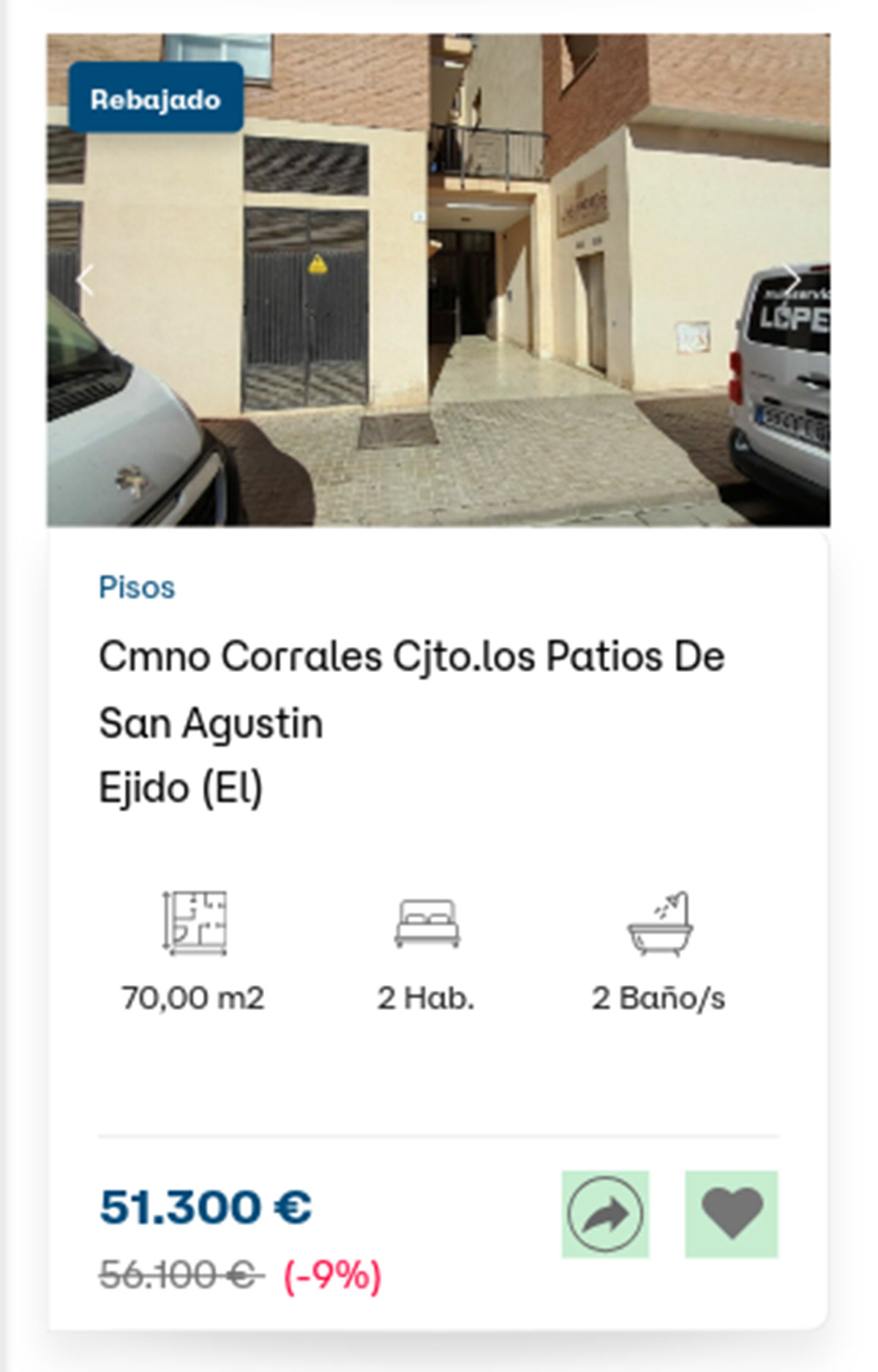 Piso a la venta de Diglo por 51.300 euros