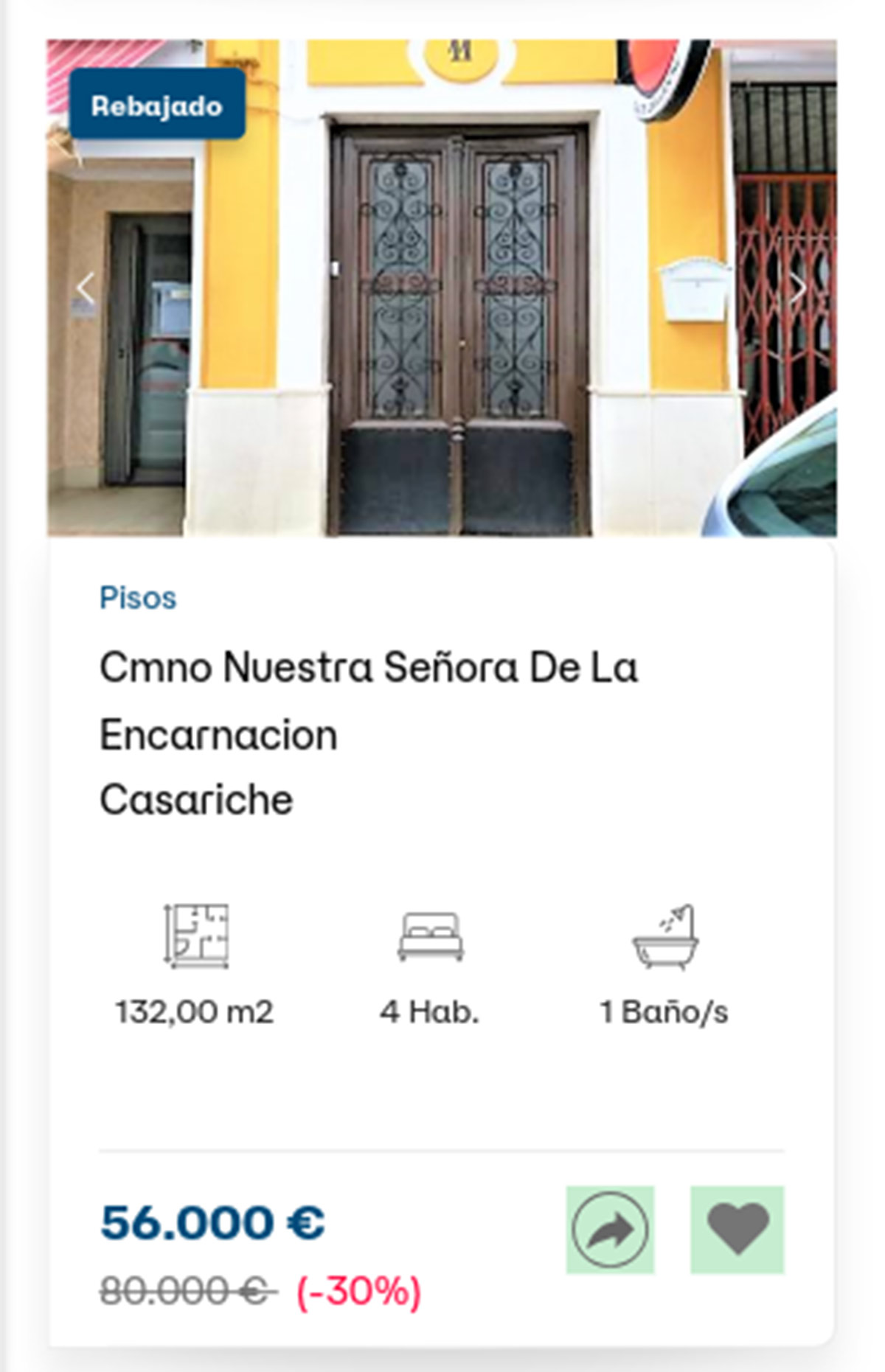 Piso a la venta de Diglo por 56.000 euros