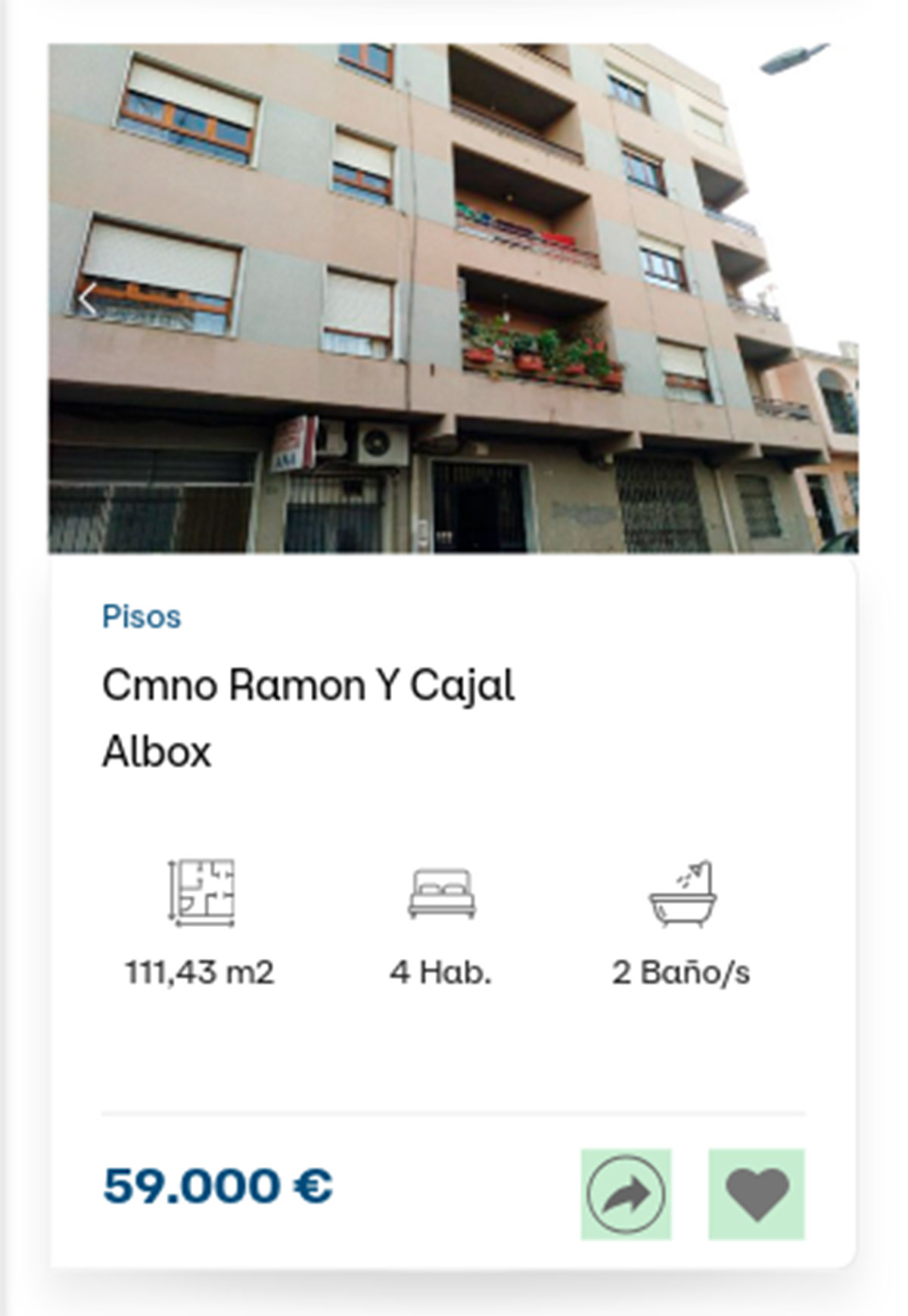 Piso a la venta de Diglo por 59.000 euros