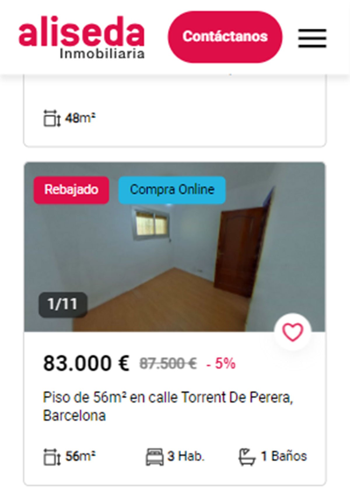 Piso en Barcelona por 83.000 euros