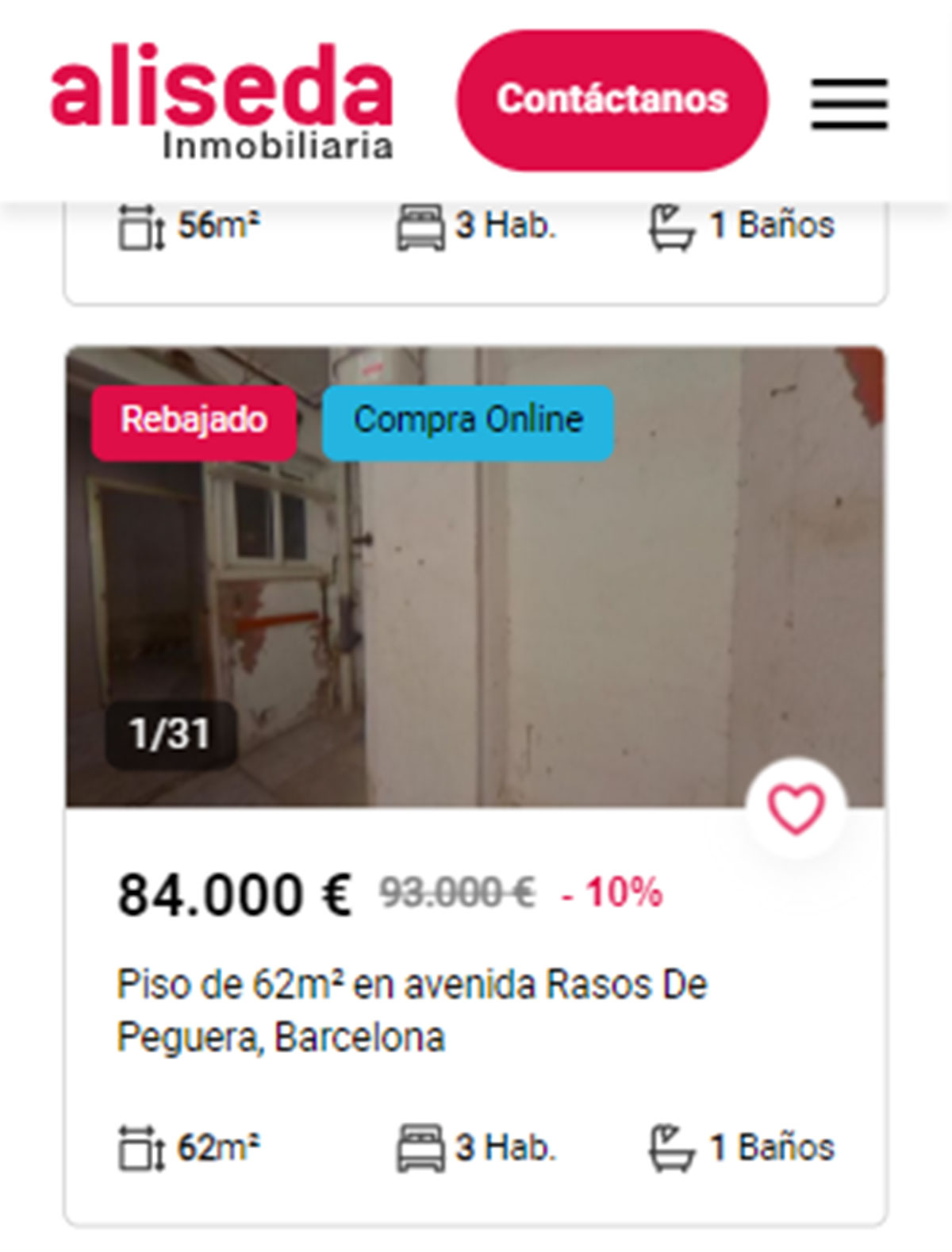 Piso en Barcelona por 83.000 euros
