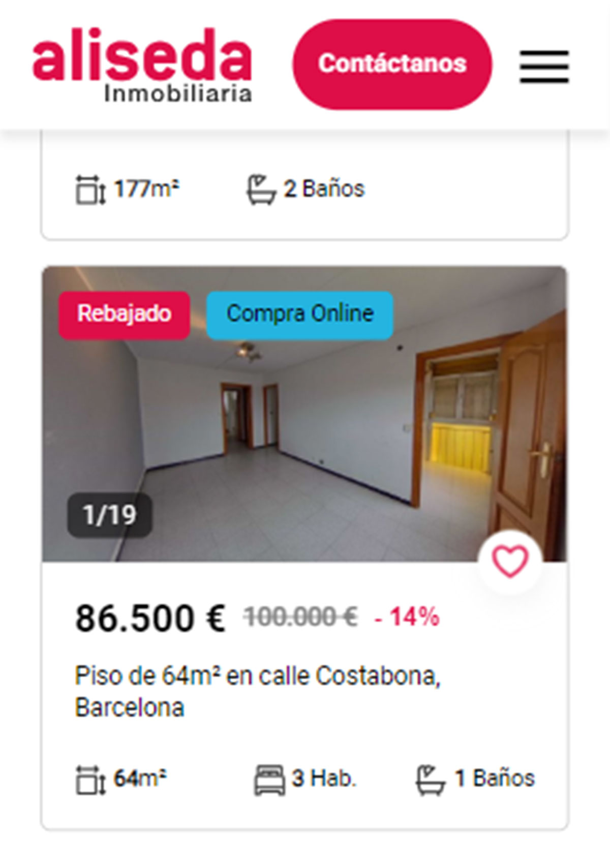 Piso en Barcelona por 86.500 euros