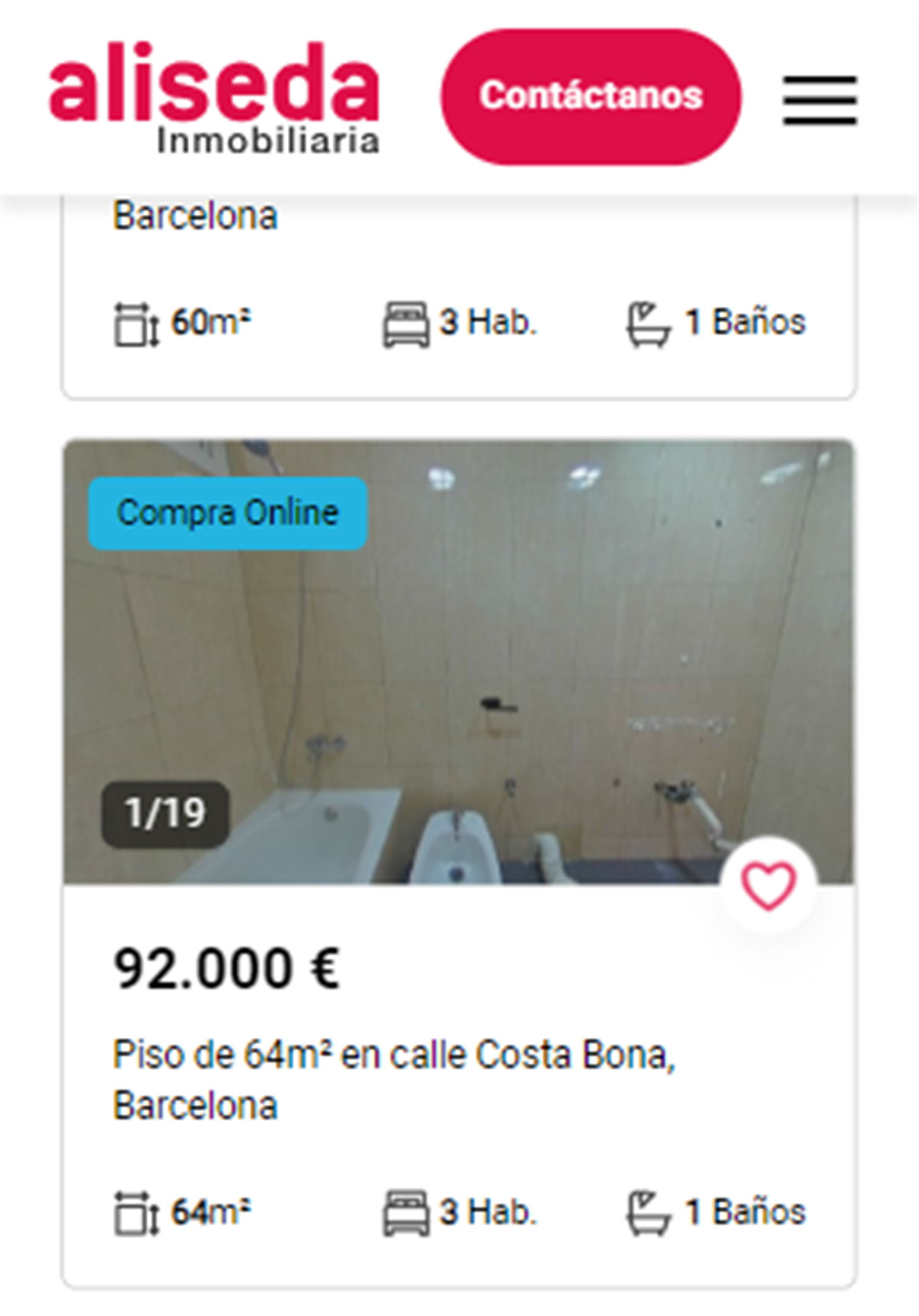 Piso en Barcelona por 92.000 euros