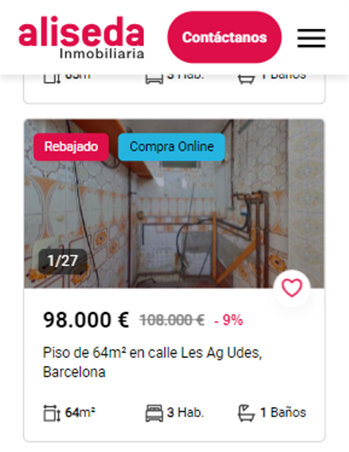 Piso en Barcelona por 98.000 euros