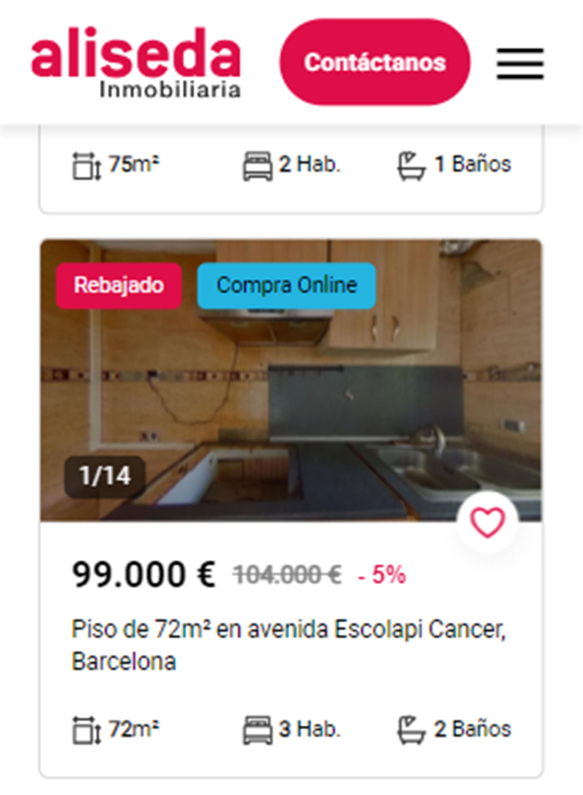 Piso en Barcelona por 99.000 euros