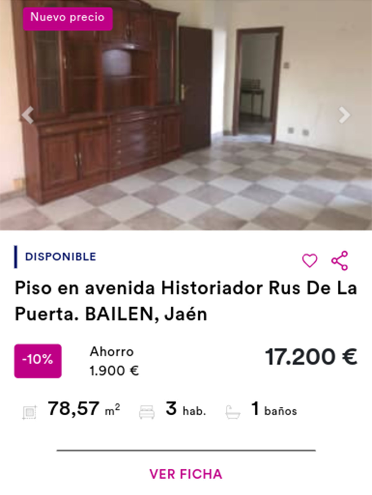 Piso en Haya por 17.200 euros