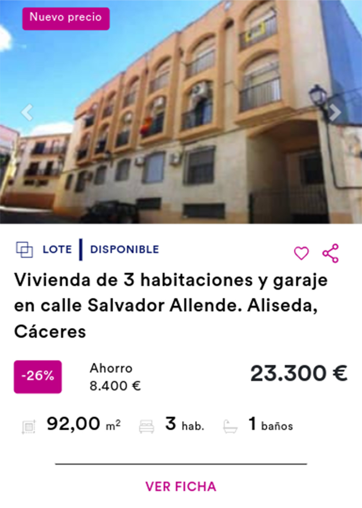 Piso en Haya por 23.500 euros