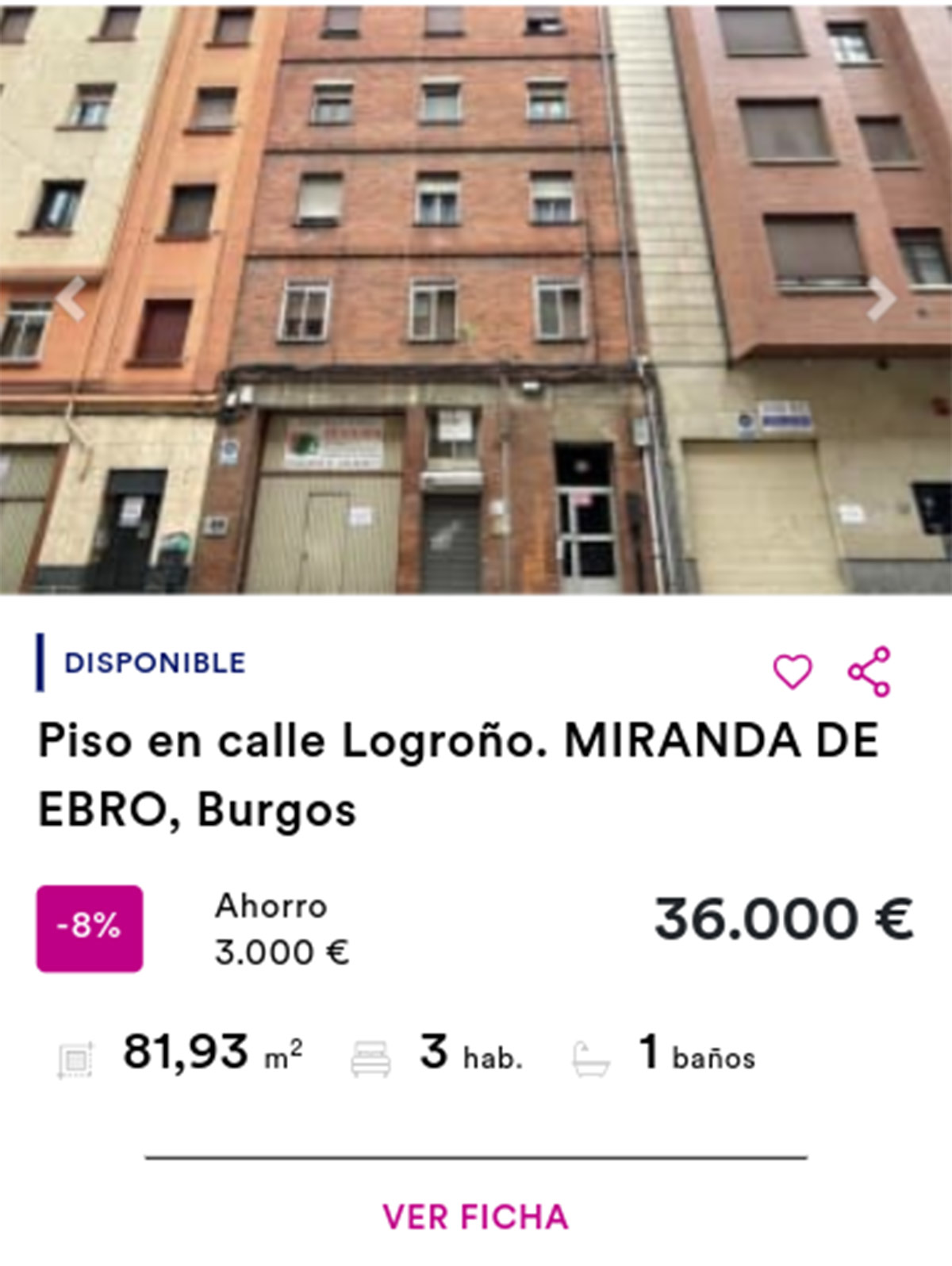 Piso en Haya por 36.000 euros