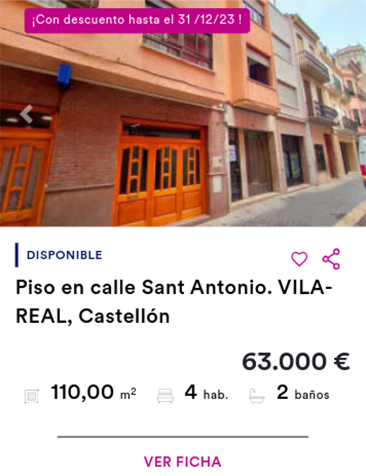 Piso en Haya por 63.000 euros