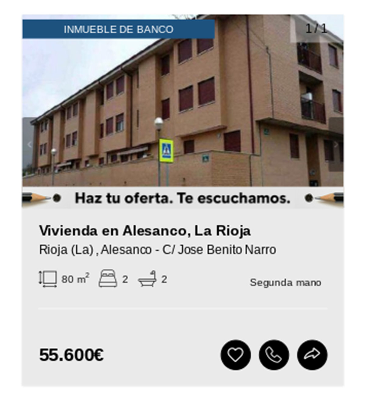 Piso en Solvia con garaje por 55.600 euros