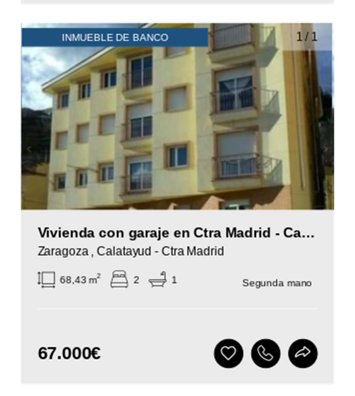 Piso en Solvia con garaje por 67.000 euros