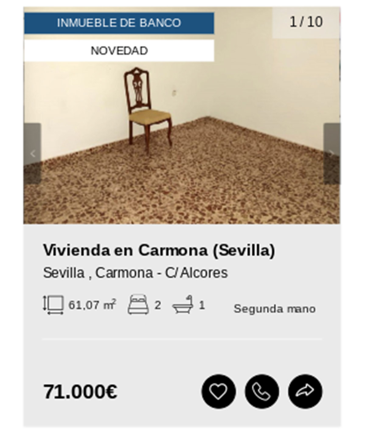 Pisos de Solvia por 71.000 euros