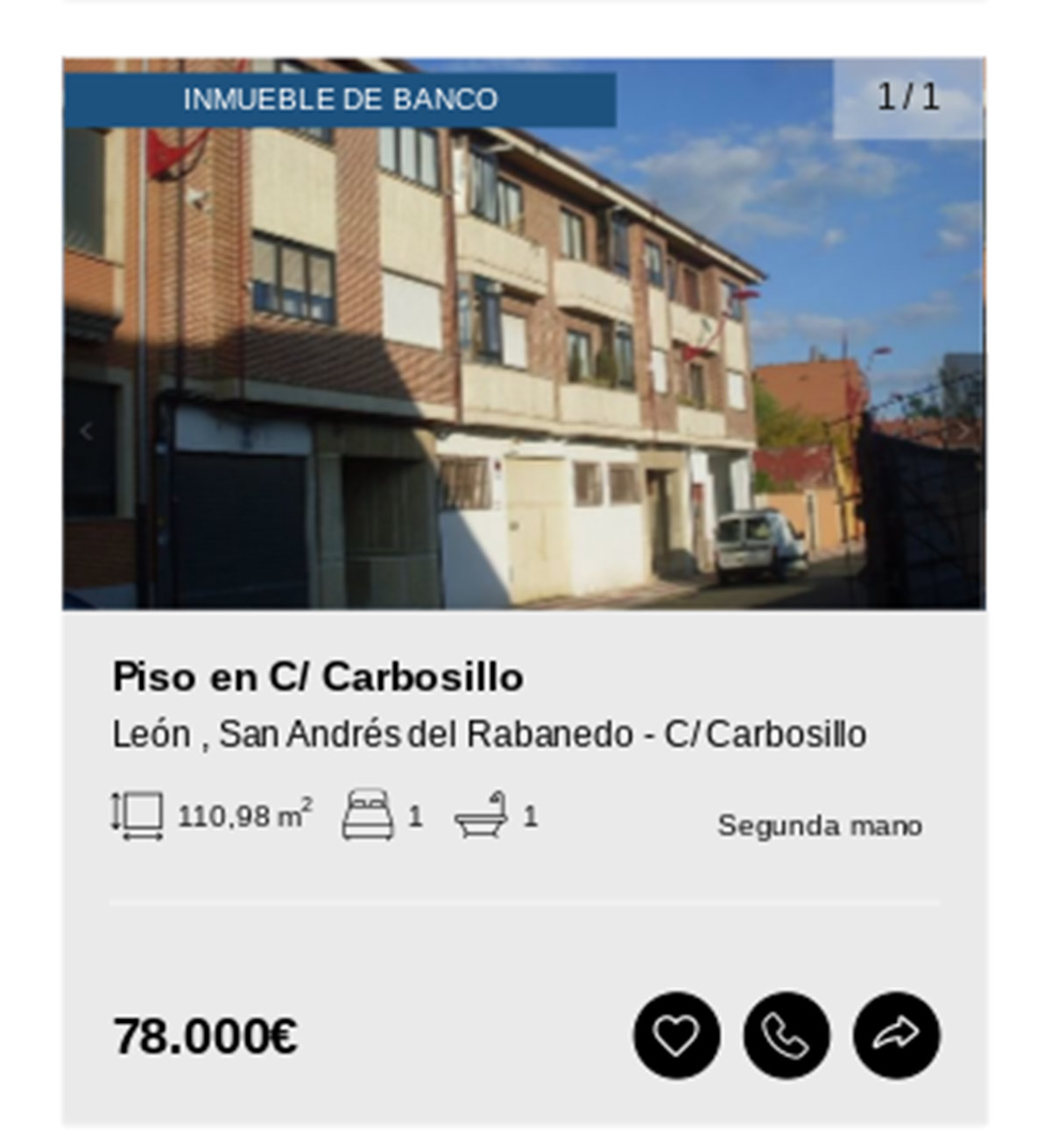 Piso en Solvia con garaje por 78.000 euros