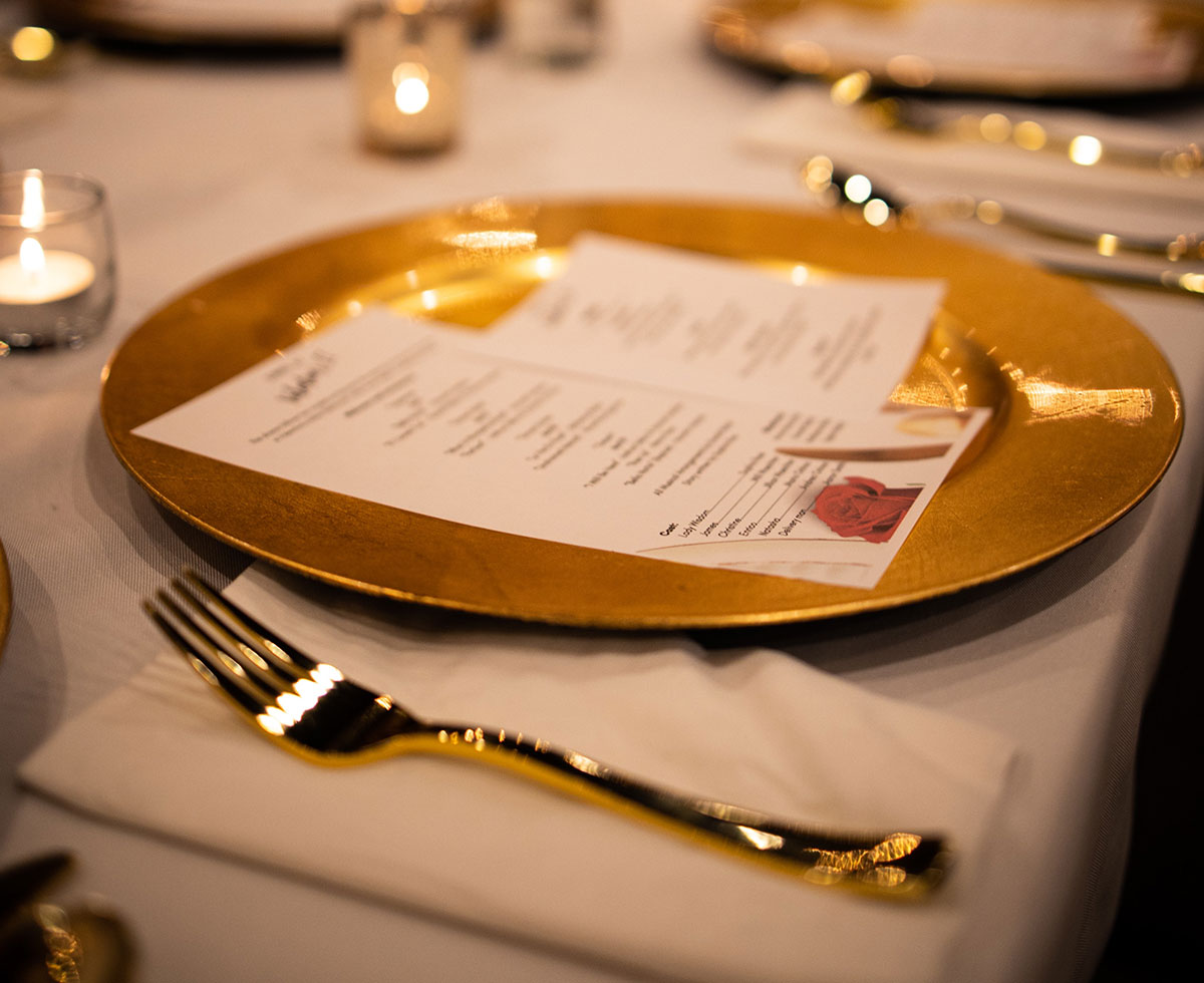 Vajilla extravagante