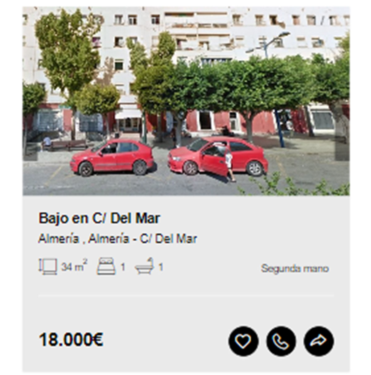 Bajo en venta de Solvia por 18.1000 euros