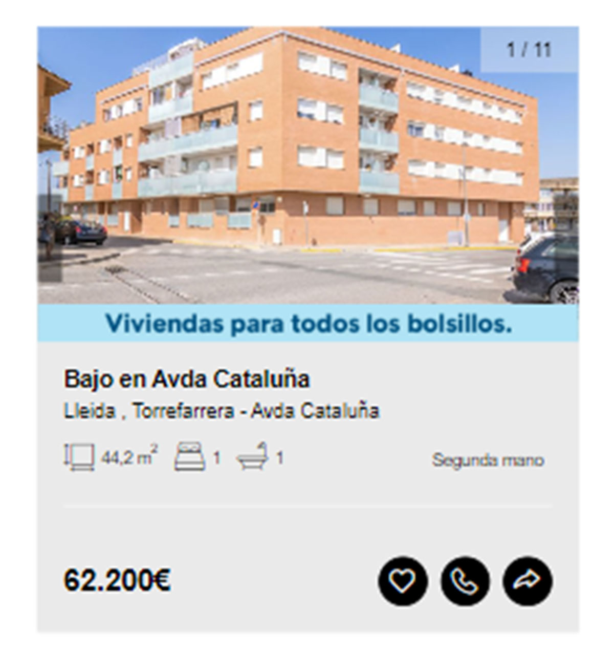 Bajo en venta de Solvia por 62.200 euros