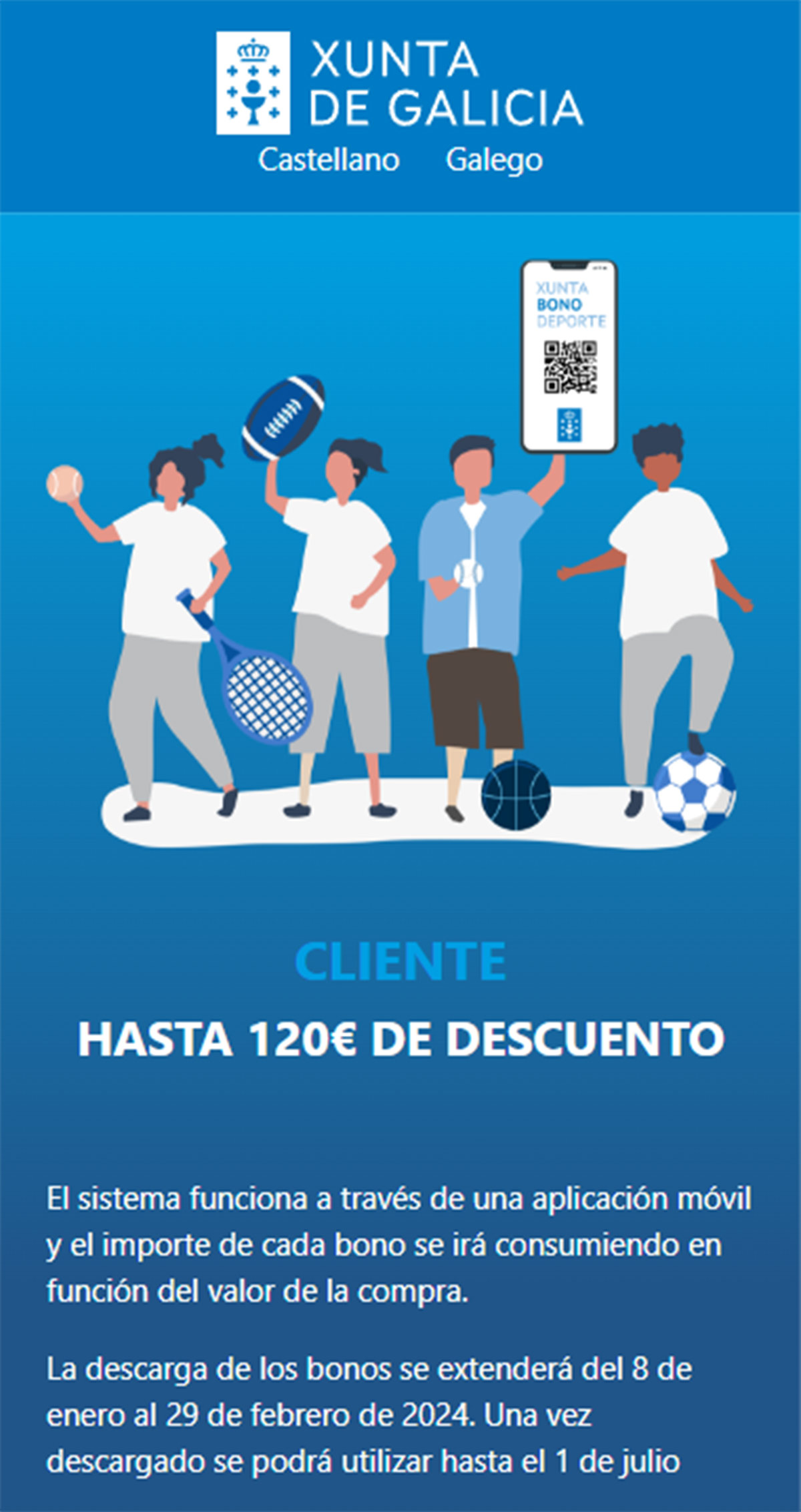 Bono de la Xunta de Galicia