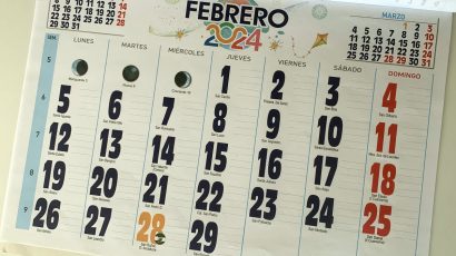 Festivos en el calendario de febrero