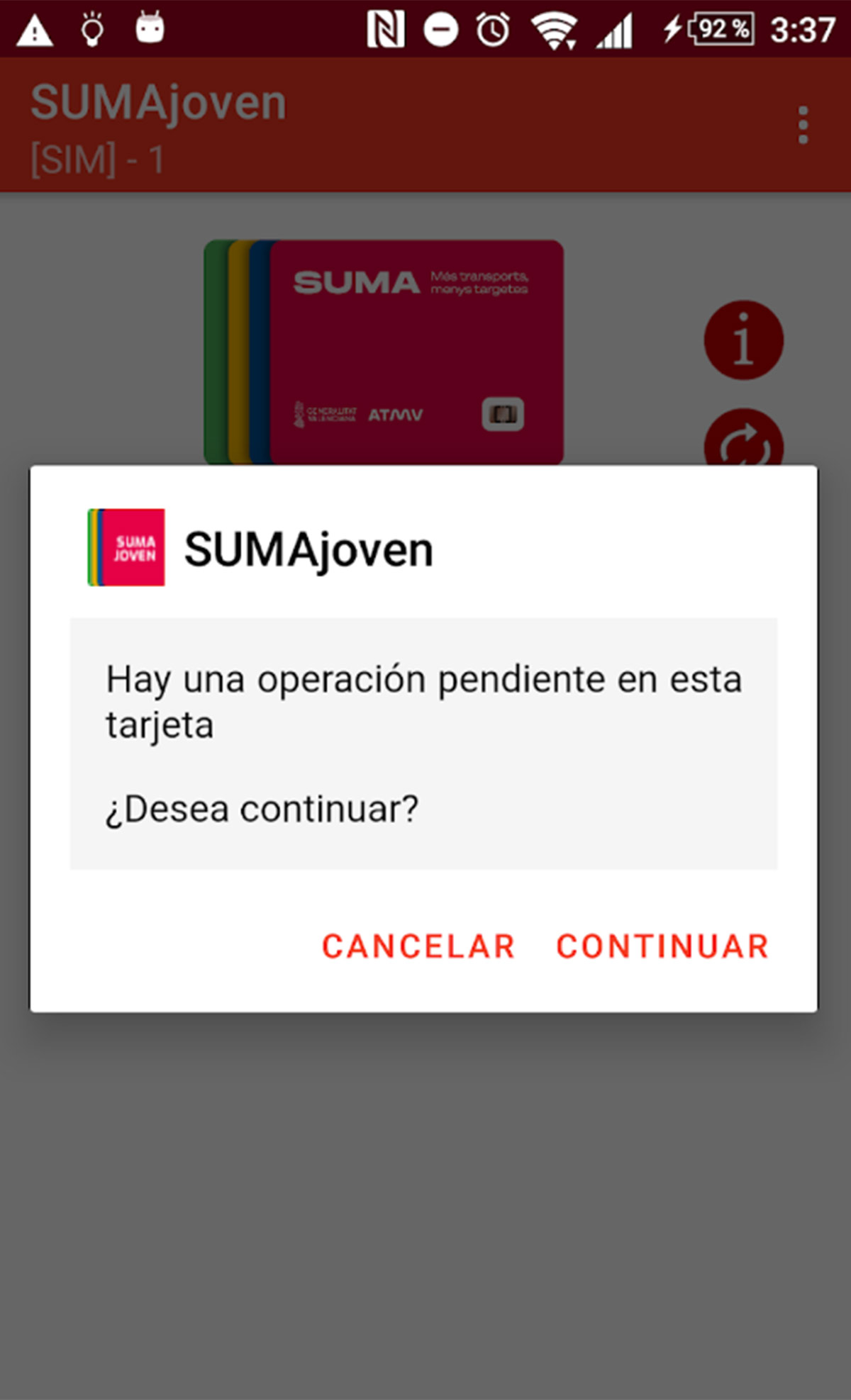 Operaciones pendientes 
