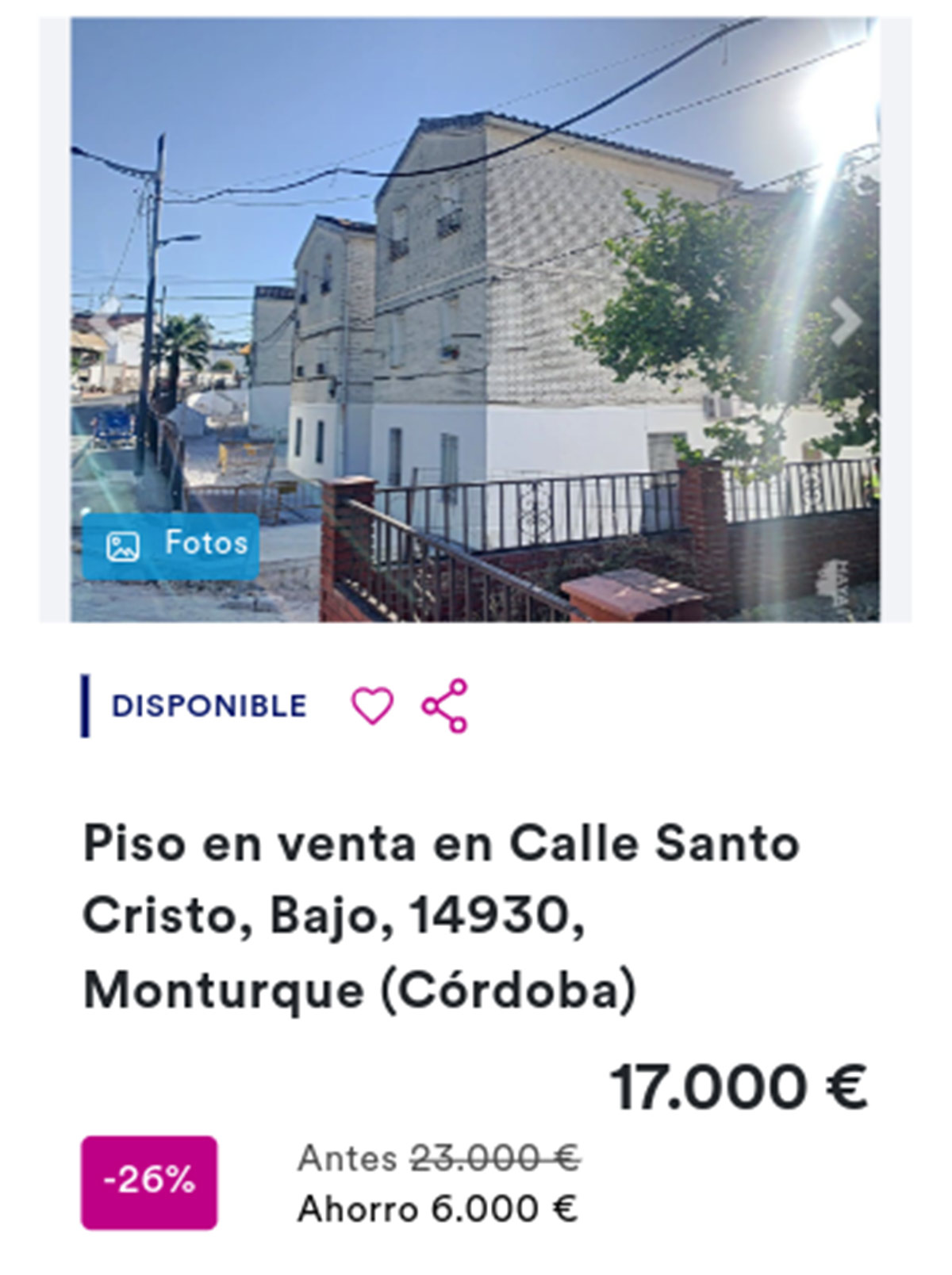 Piso en pueblos de Haya por 17.000 euros