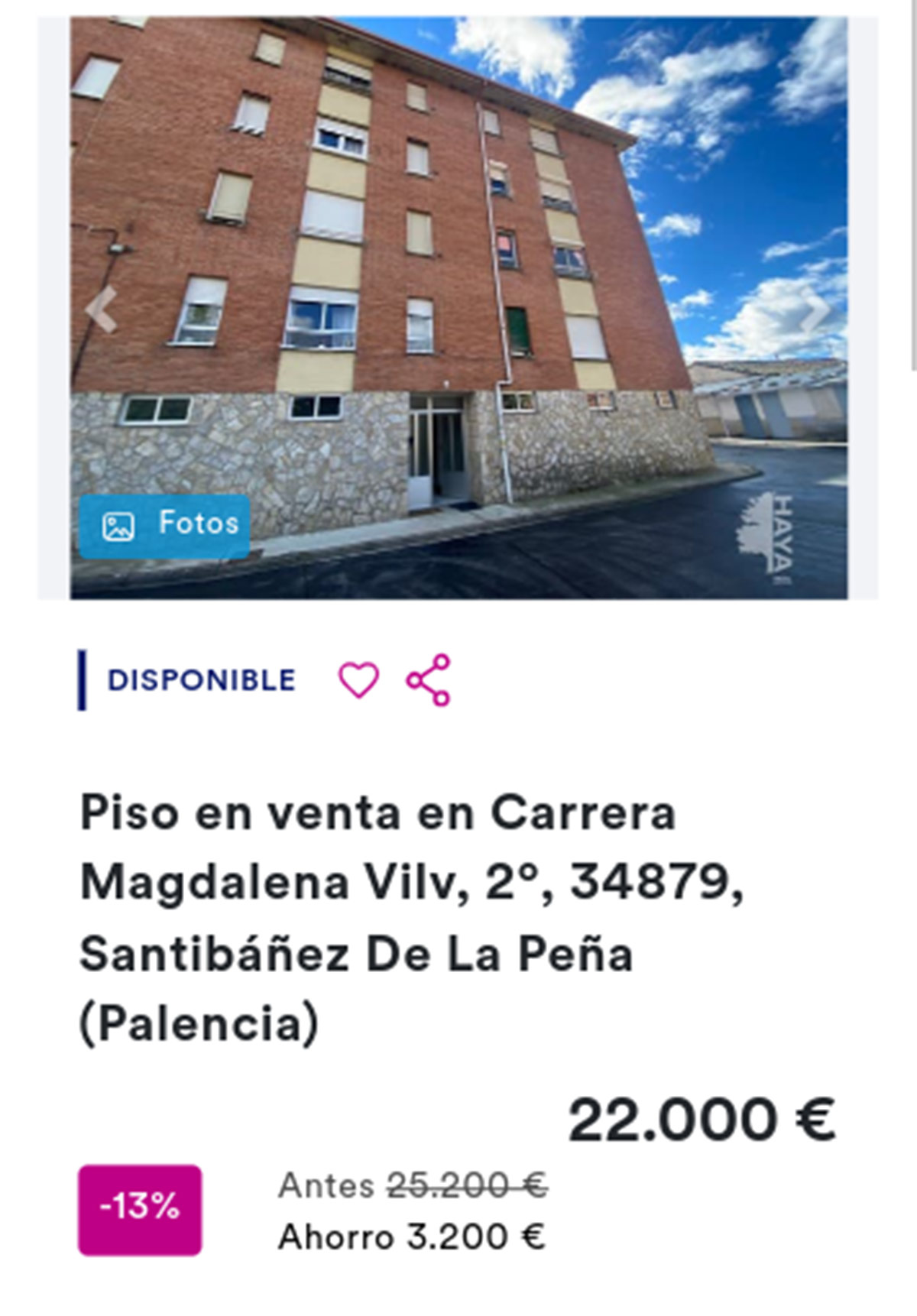 Piso en pueblos de Haya por 22.000 euros