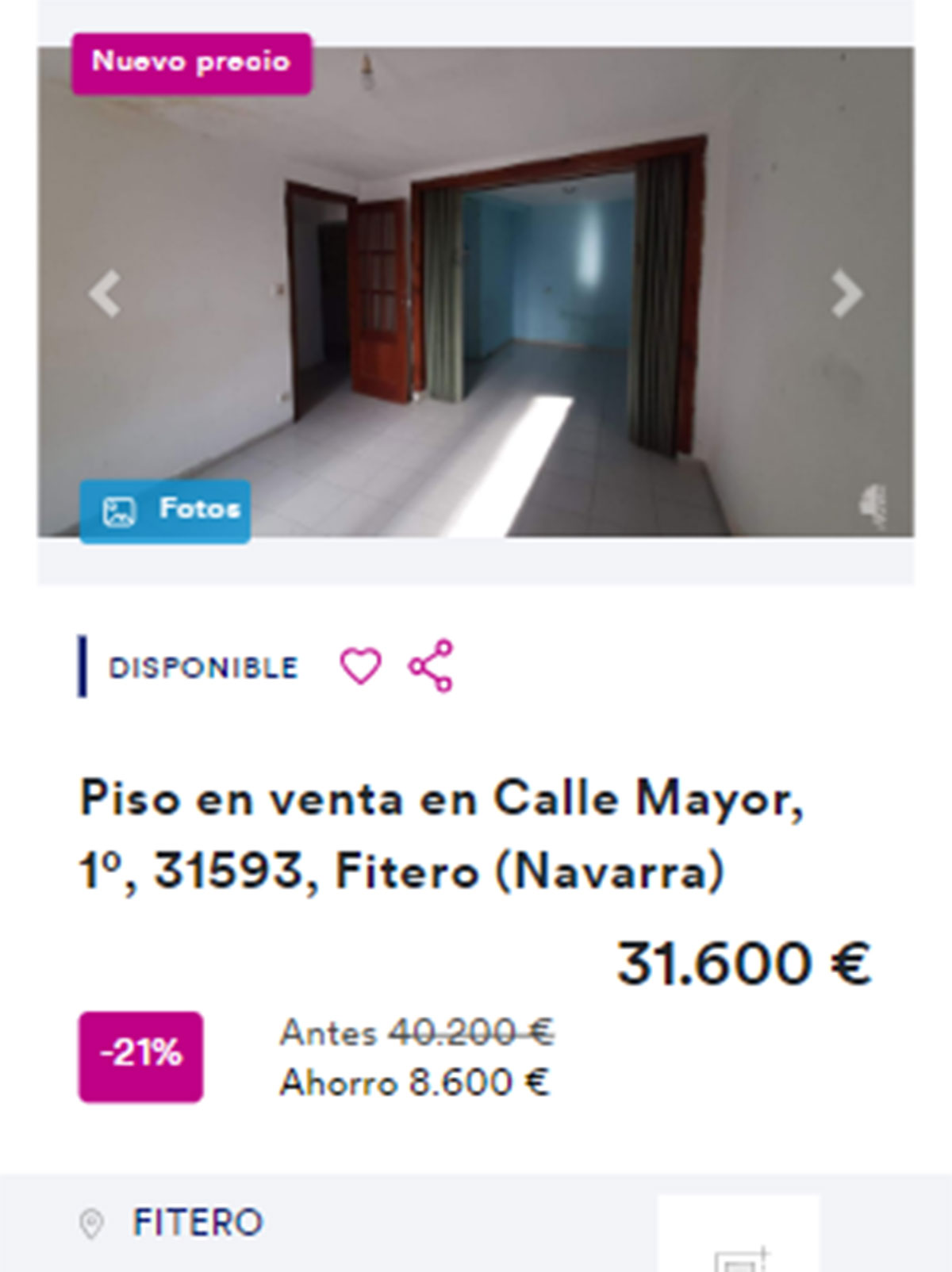Piso de BBVA con descuento por 31.000 euros