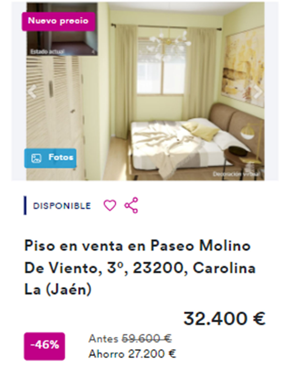 Piso de BBVA con descuento por 32.000 euros