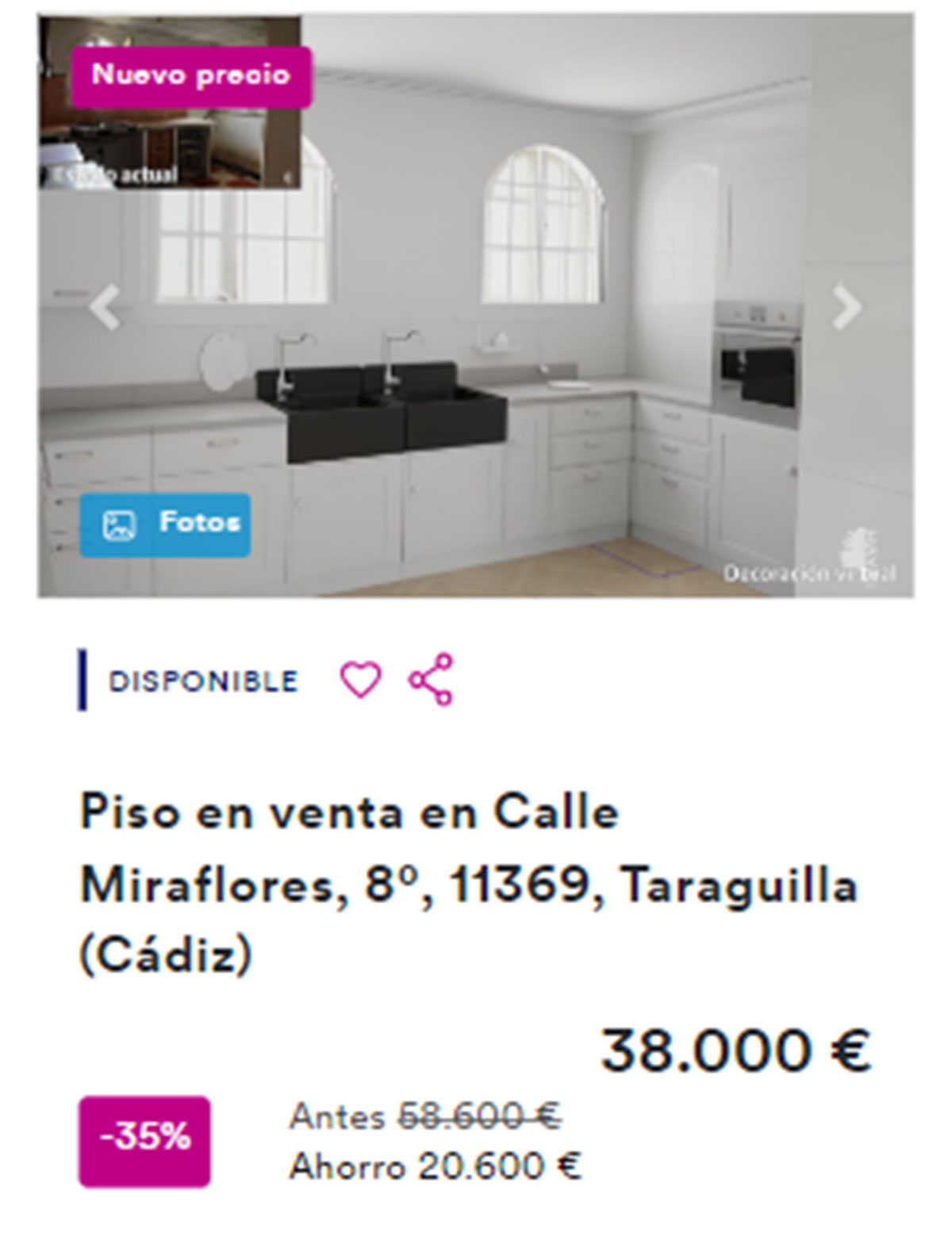 Piso de BBVA con descuento por 38.000 euros