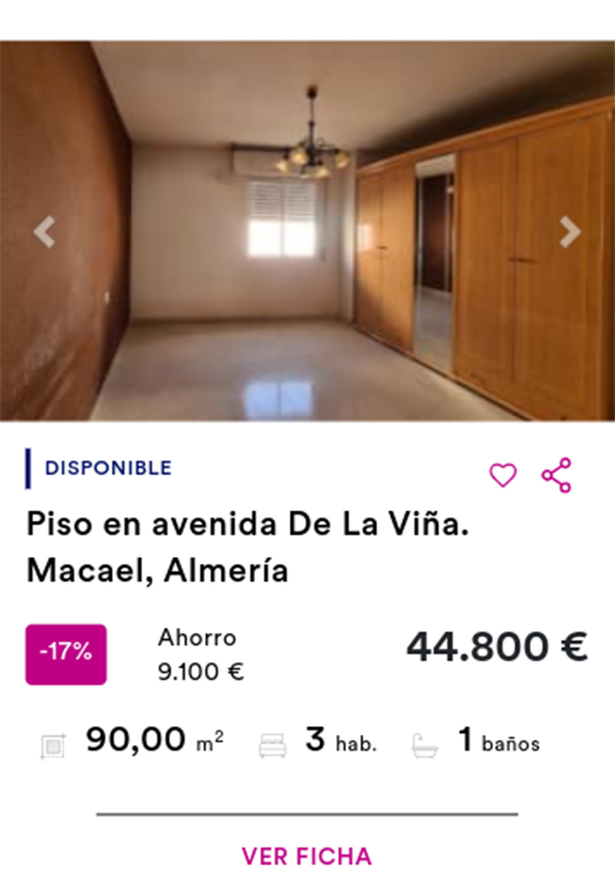 Piso de Cajamar por 44.800 euros