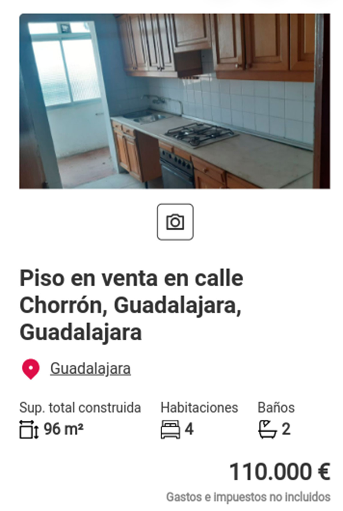 Piso a la venta cerca de Madrid por 110.000 euros