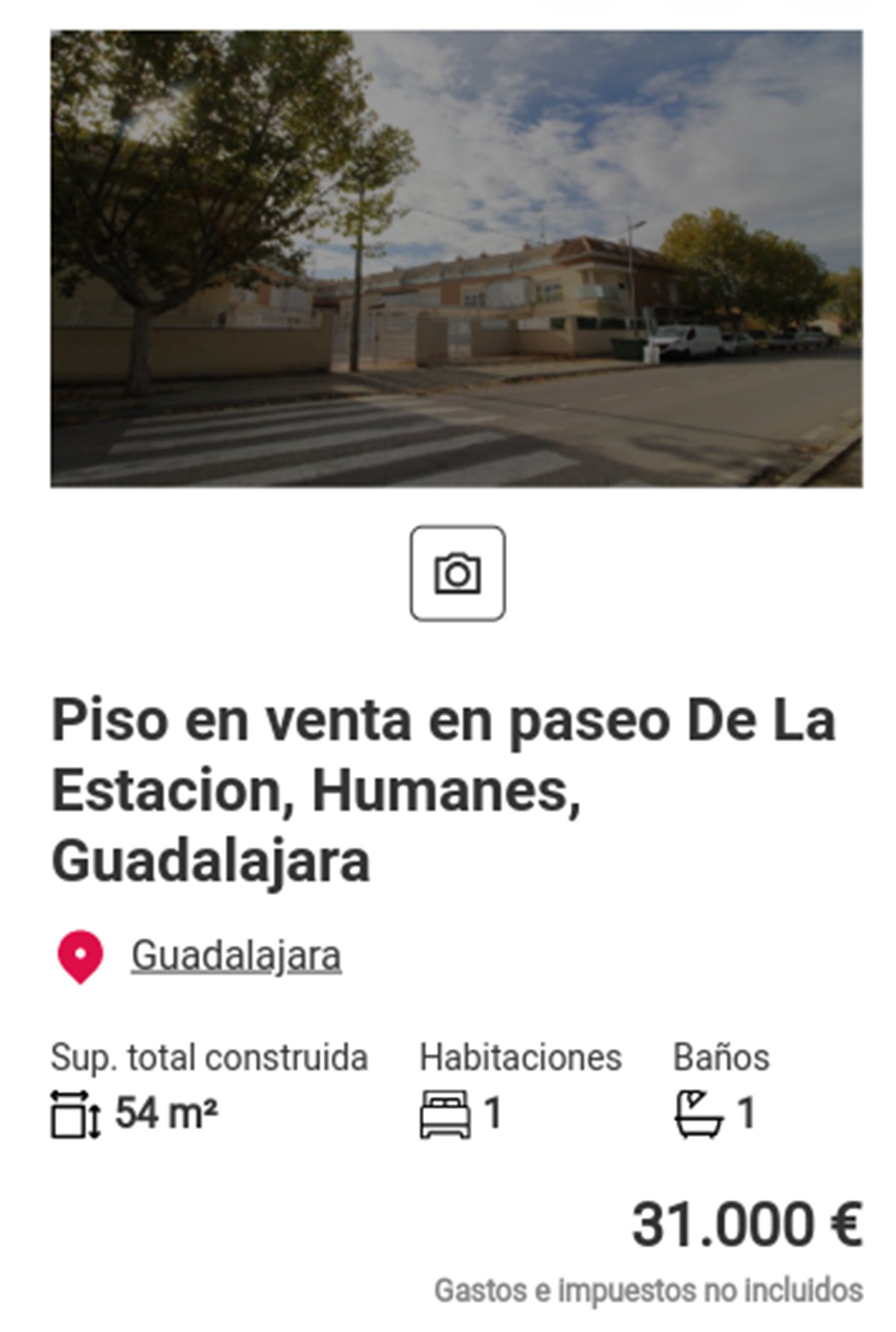 Piso a la venta cerca de Madrid por 31.000 euros