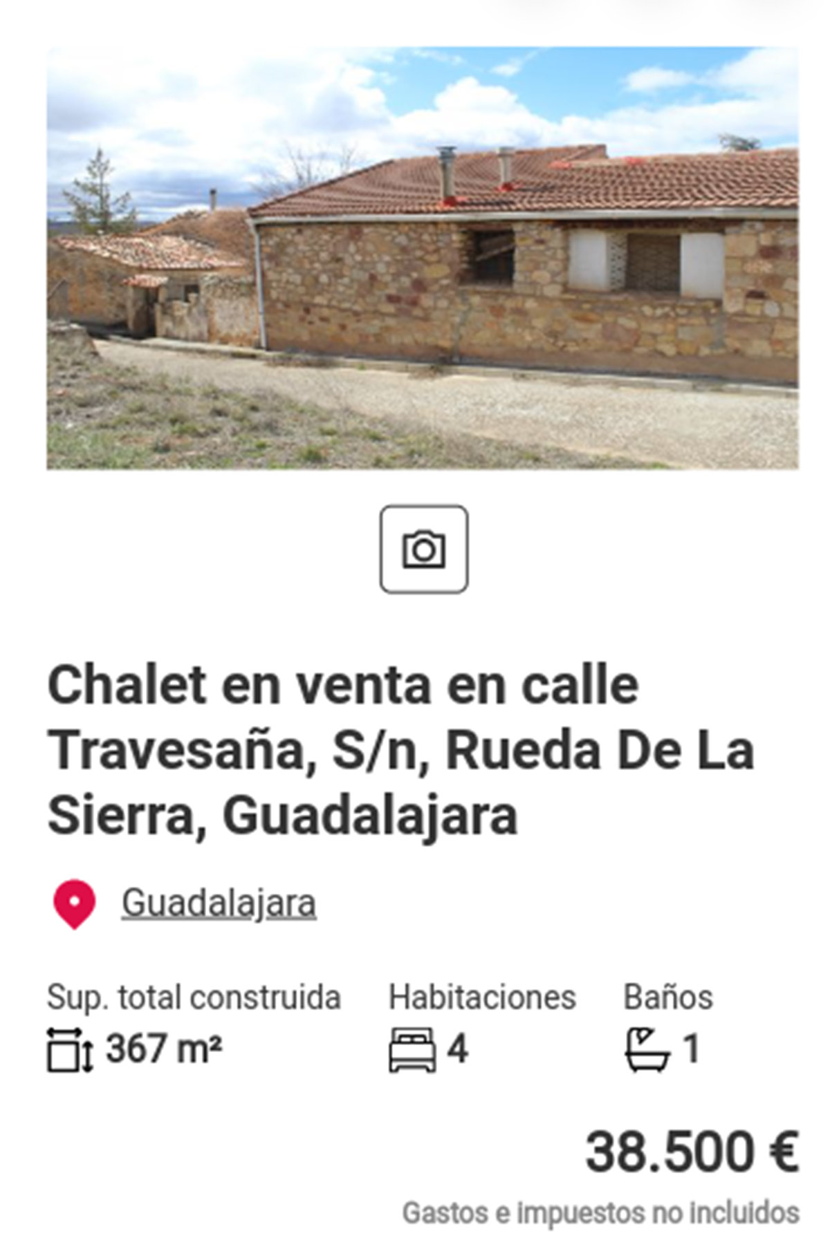 Piso a la venta cerca de Madrid por 38.500 euros