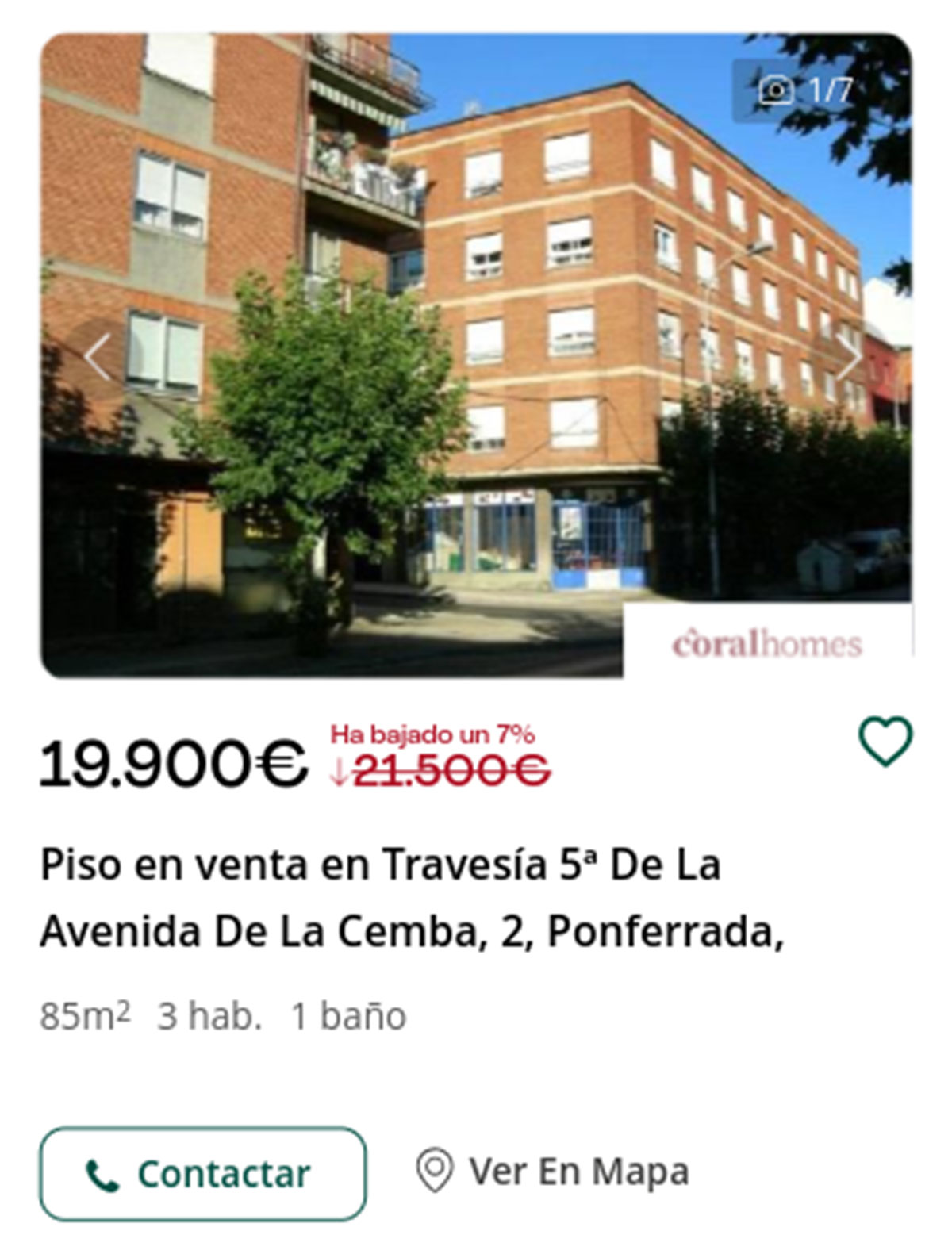 Piso en Servihabitat por 19.900 euros