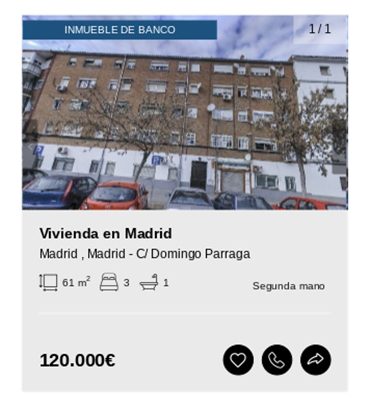 Piso en Madrid de Solvia por 120.000 euros