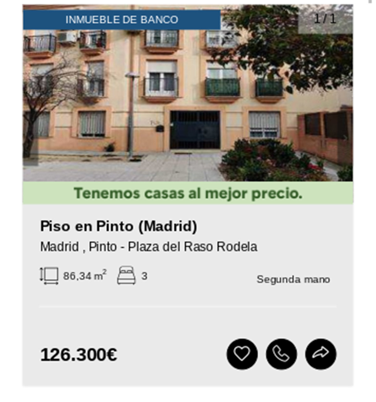 Piso en Madrid de Solvia por 126.000 euros