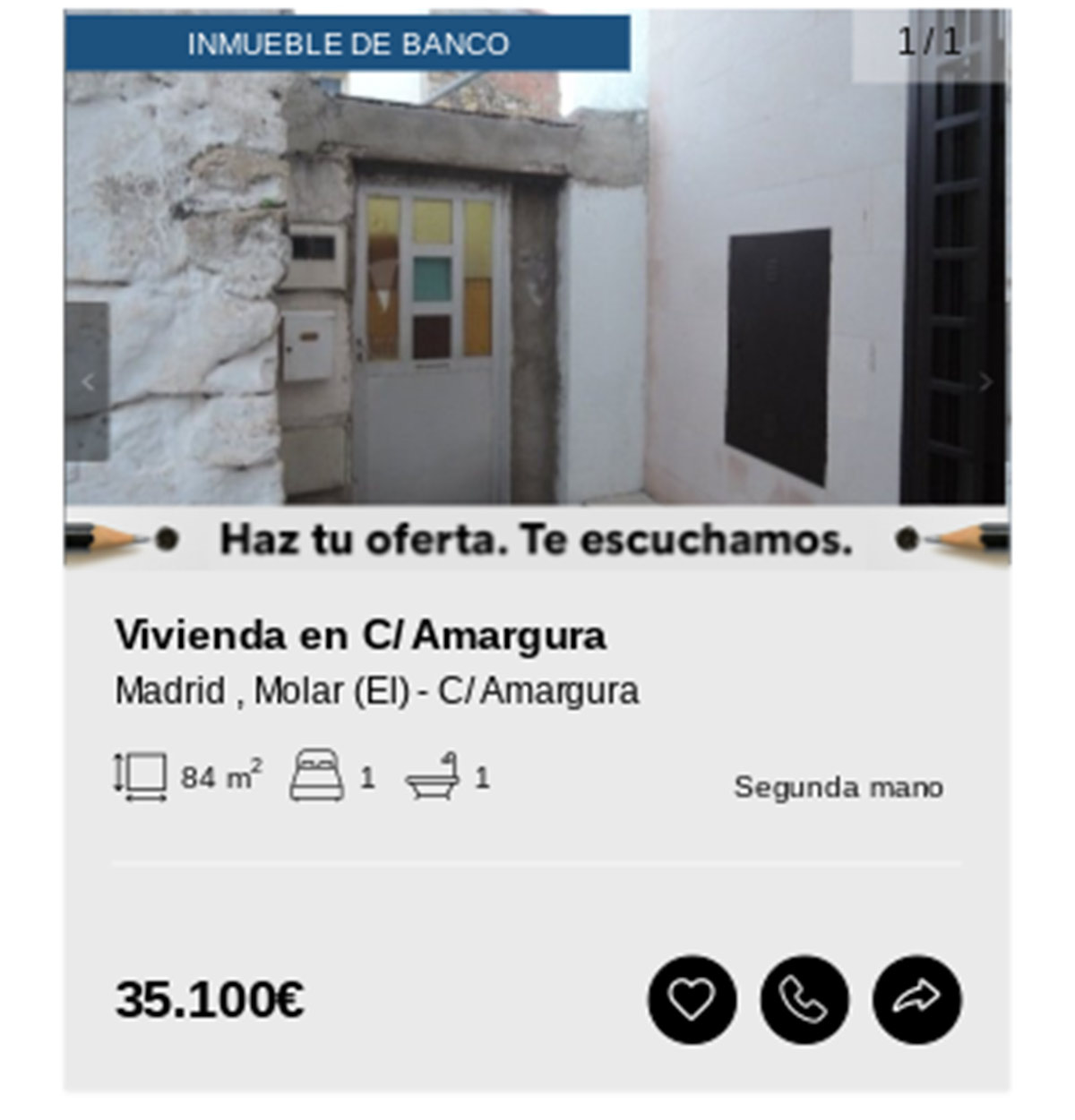 Piso en Madrid de Solvia por 35.100 euros