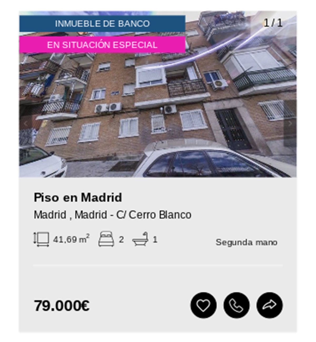 Piso en Madrid de Solvia por 79.000 euros