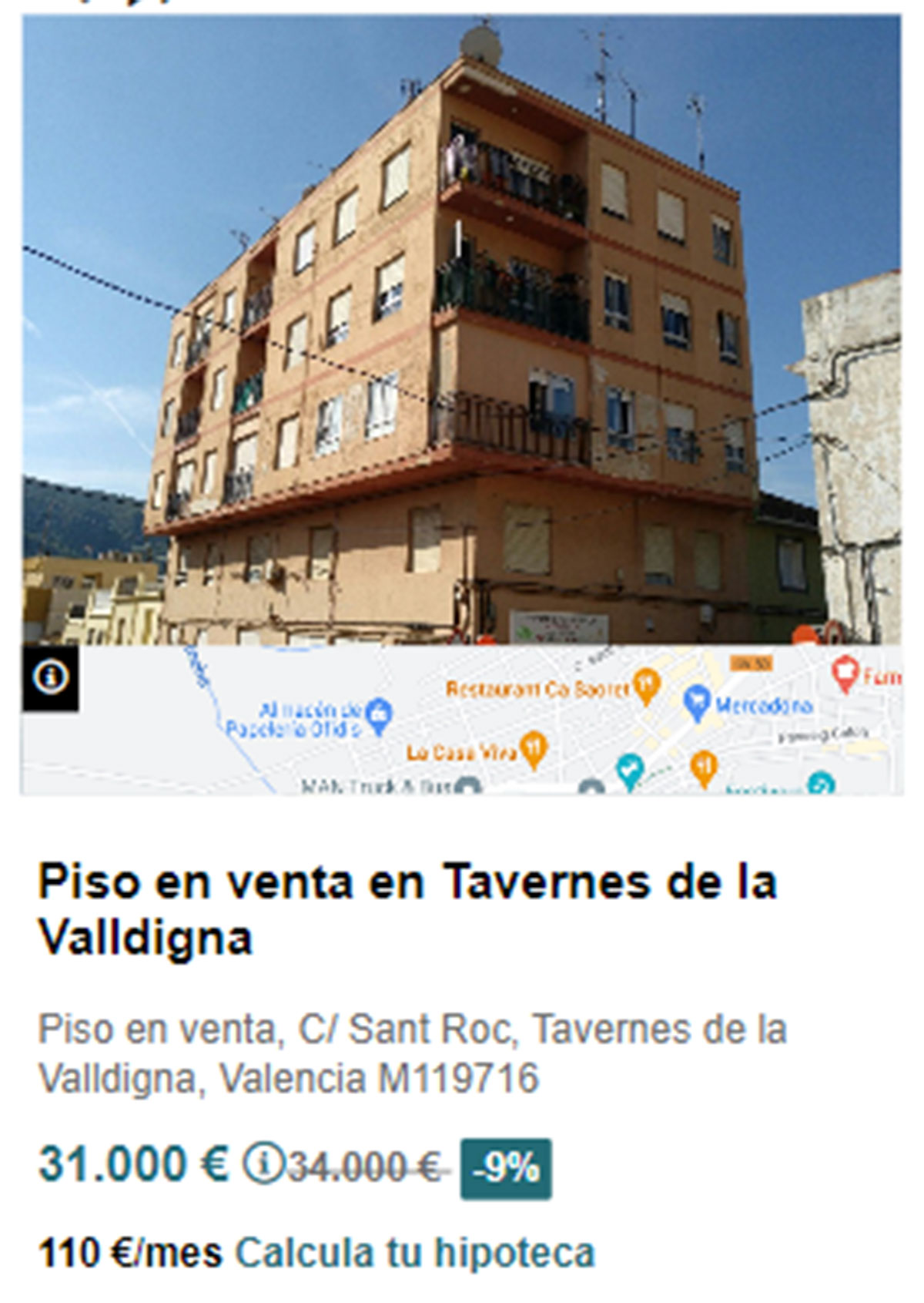 Piso en la playa por 31.000 euros