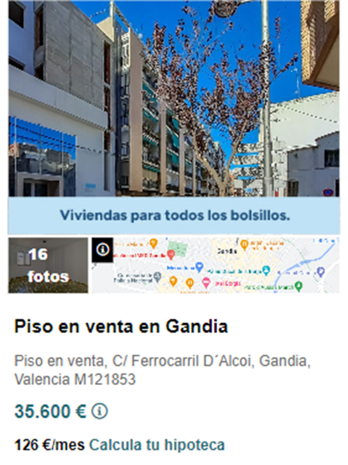 Piso en la playa por 35.600 euros