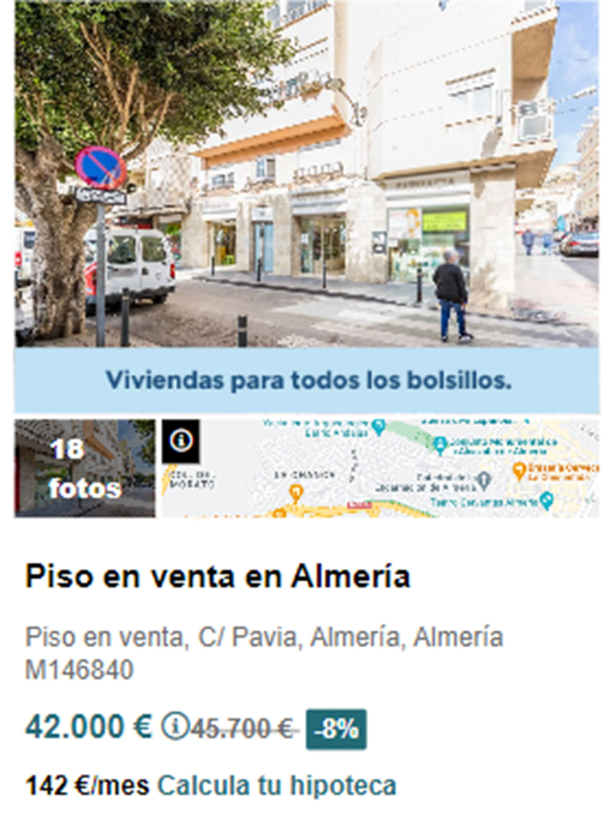 Piso en la playa por 42.000 euros