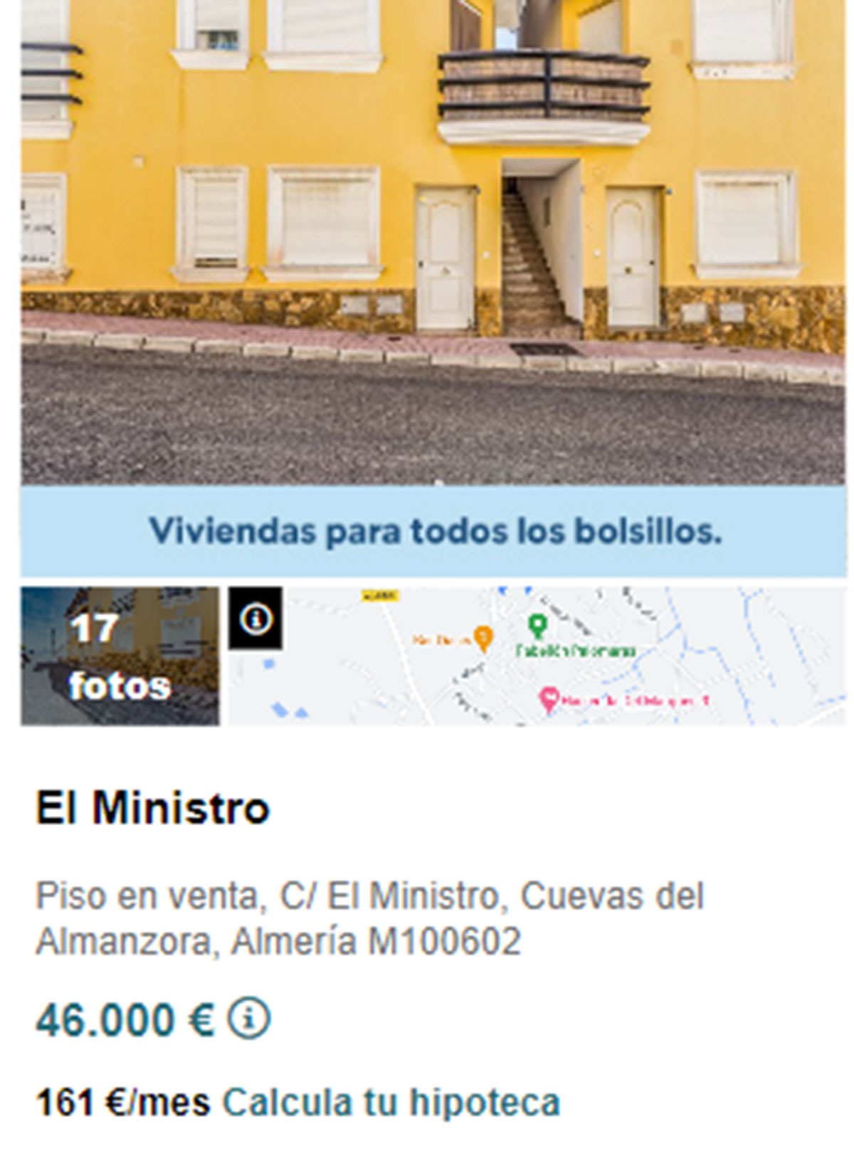 Piso en la playa por 46.000 euros