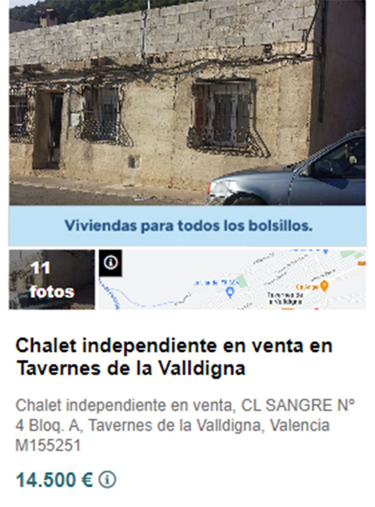 Piso en pueblos de Valencia por 14.500 euros