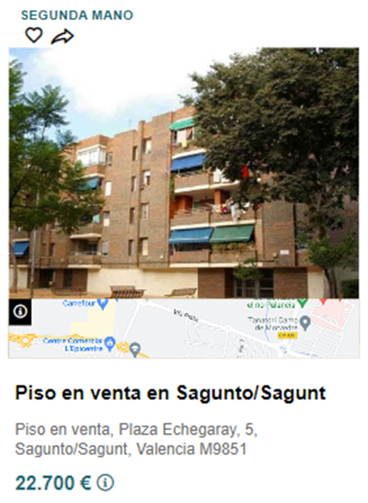Piso en pueblos de Valencia por 22.700 euros