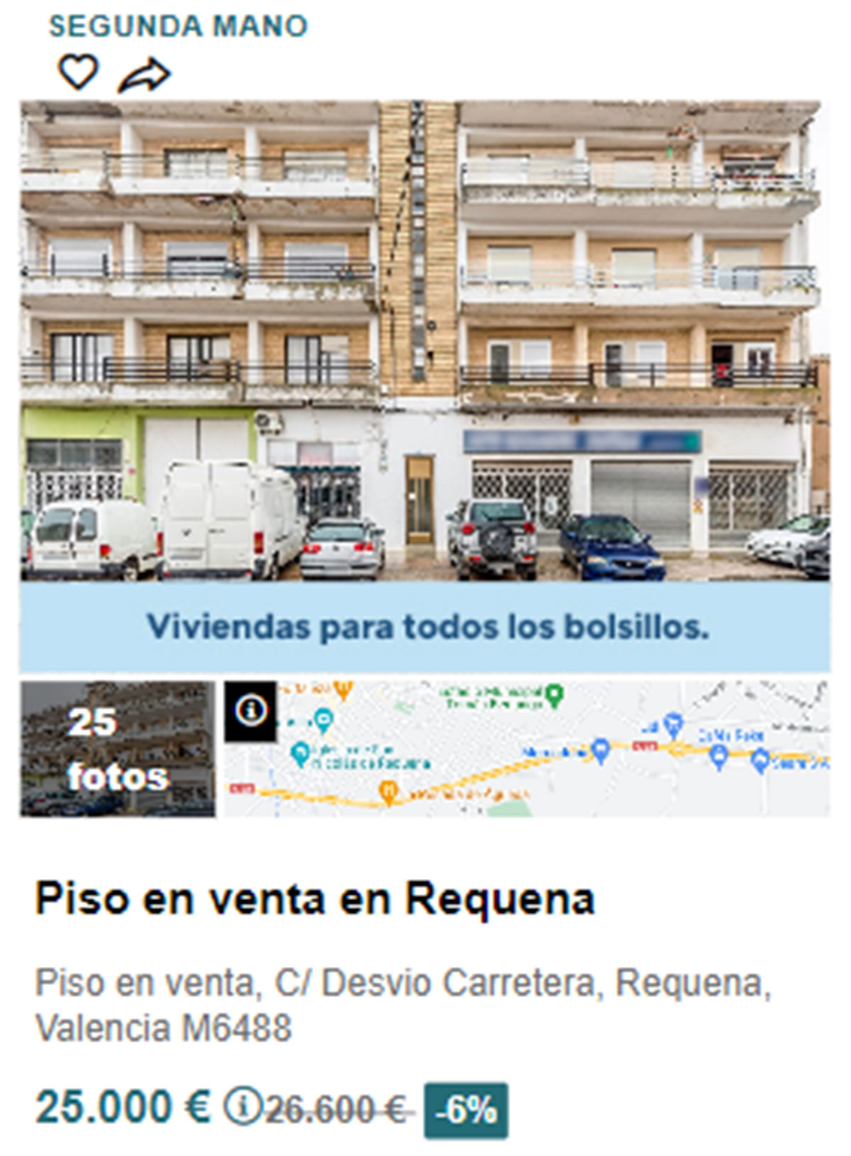 Piso en pueblos de Valencia por 25.000 euros