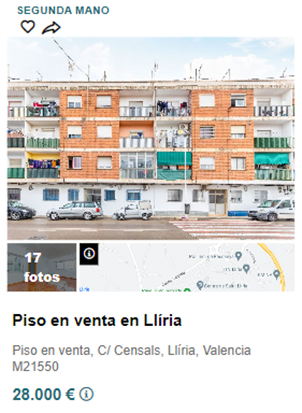Piso en pueblos de Valencia por 28.000 euros